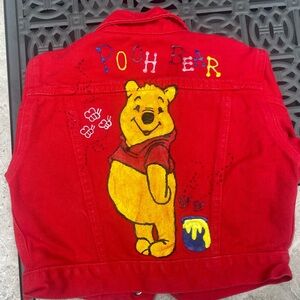 Jordache Red Pooh Bear Kids Jean Jacket